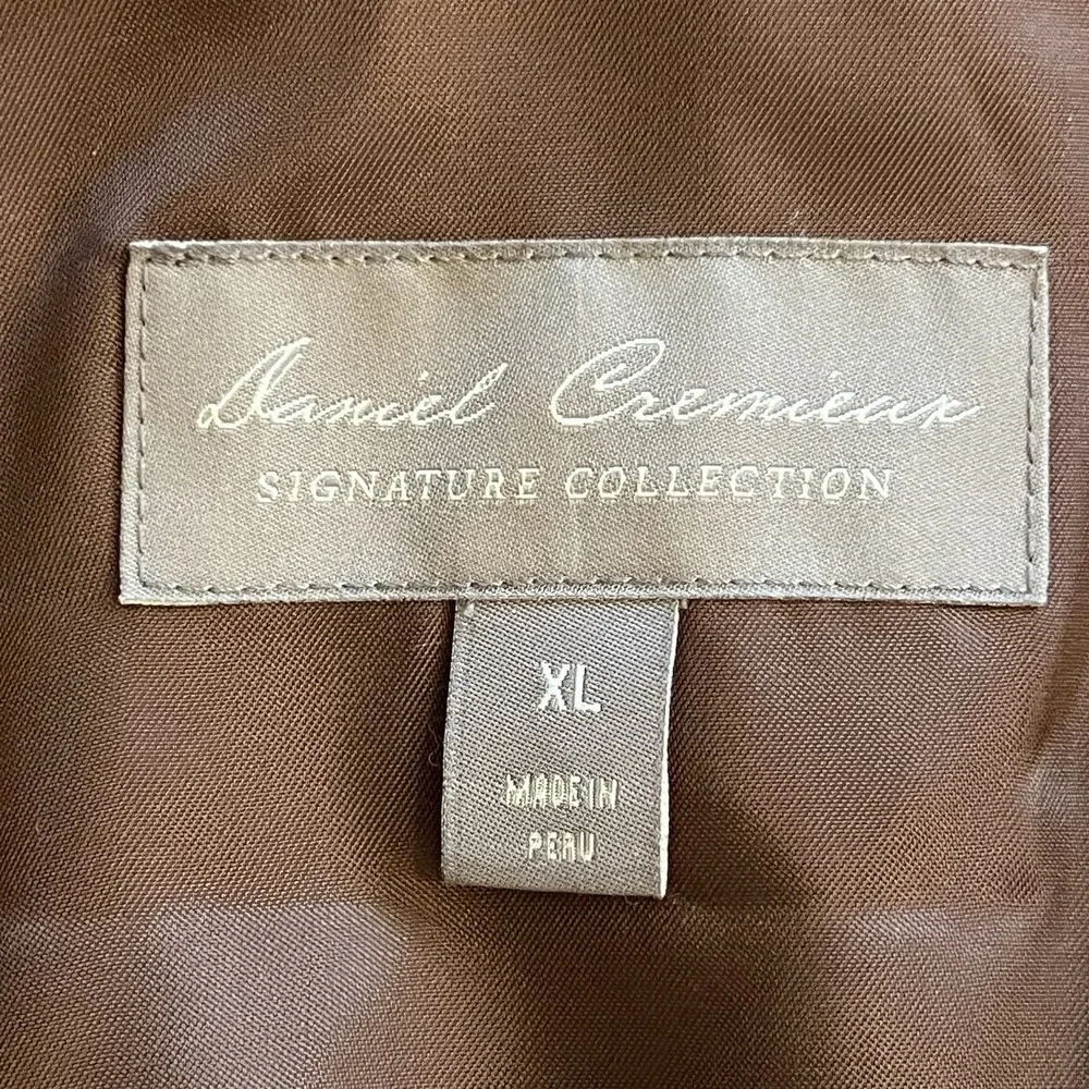 Daniel Cremieux XL Brown Alpaca Wool Jacket Coat Bomber Jacket Men's Grandpa ***